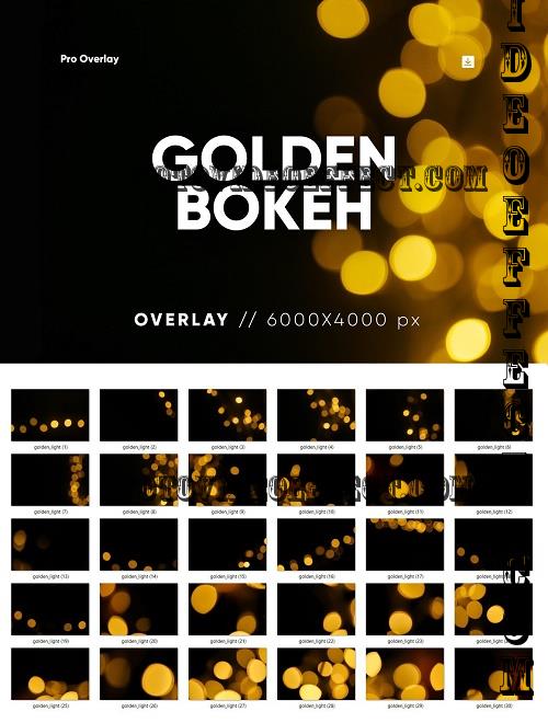 30 Golden Bokeh Overlay HQ - 26069719