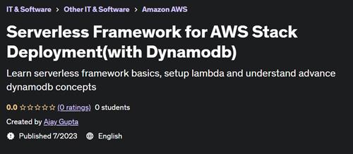 Serverless Framework for AWS Stack Deployment(with Dynamodb) |  Download Free
