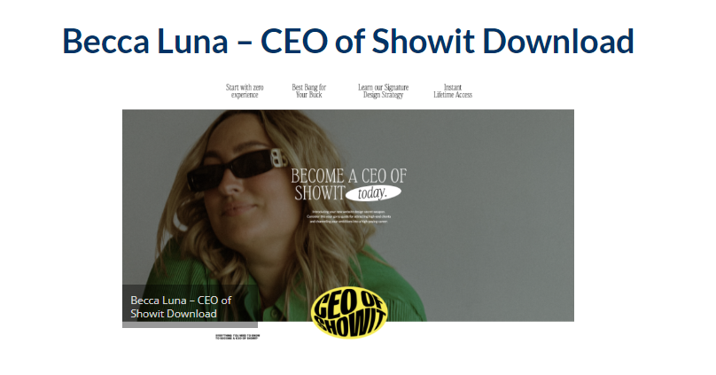 Becca Luna – CEO of Showit 2023 |  Download Free