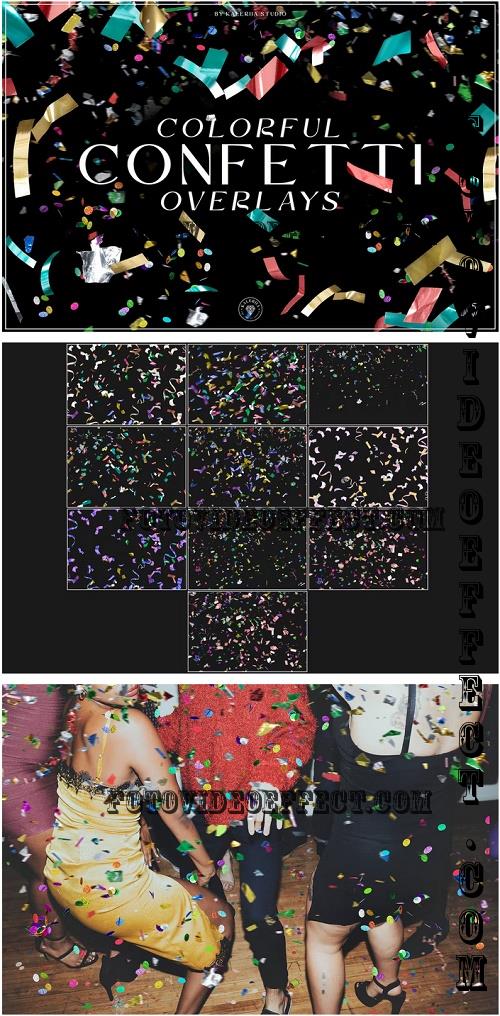 Colourful Foil Confetti Overlays - 2TRMDFN