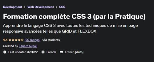 Formation complète CSS 3 (par la Pratique) |  Download Free