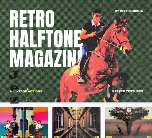 Retro Magazine Halftone Actions - 25438079