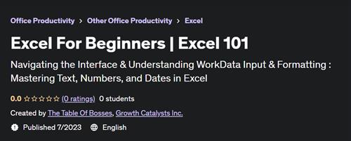 Excel For Beginners – Excel 101