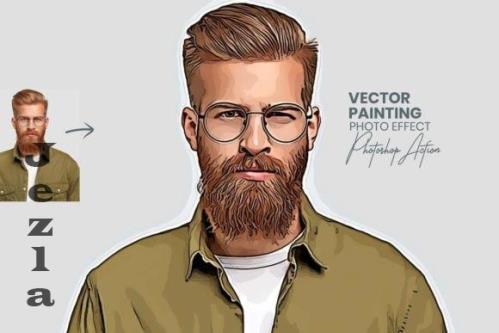 Vector Painting Photoshop Action - 16501846