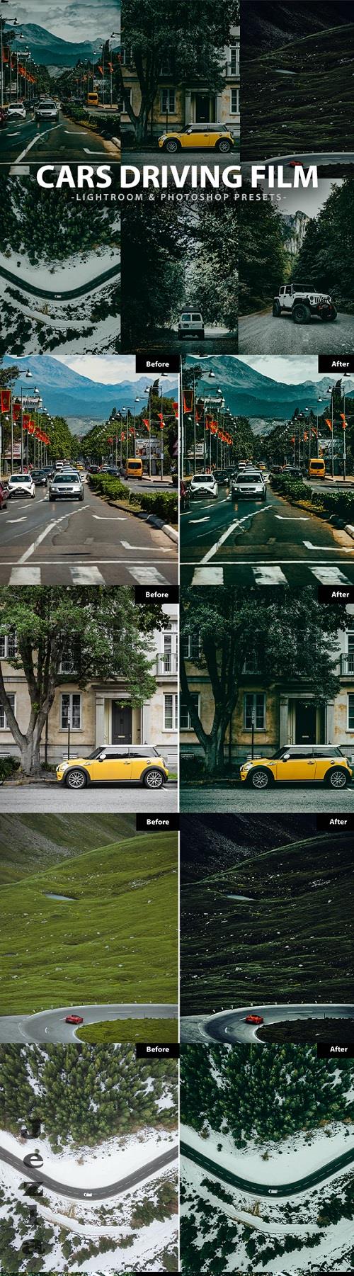 6 Cars Driving Film Lightroom and Photoshop Presets - 46593809