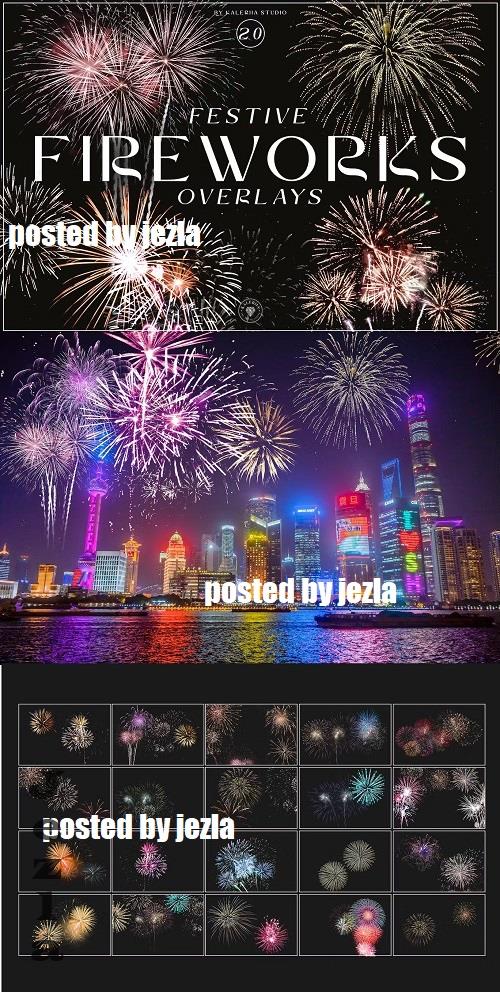 Festive Fireworks Overlays Set - CYBNN45