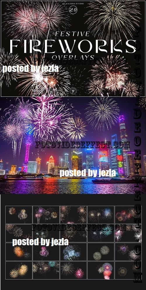 Festive Fireworks Overlays Set - CYBNN45