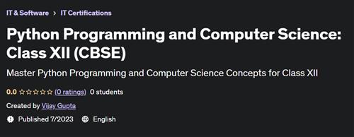 Python Programming and Computer Science Class XII (CBSE) |  Download Free