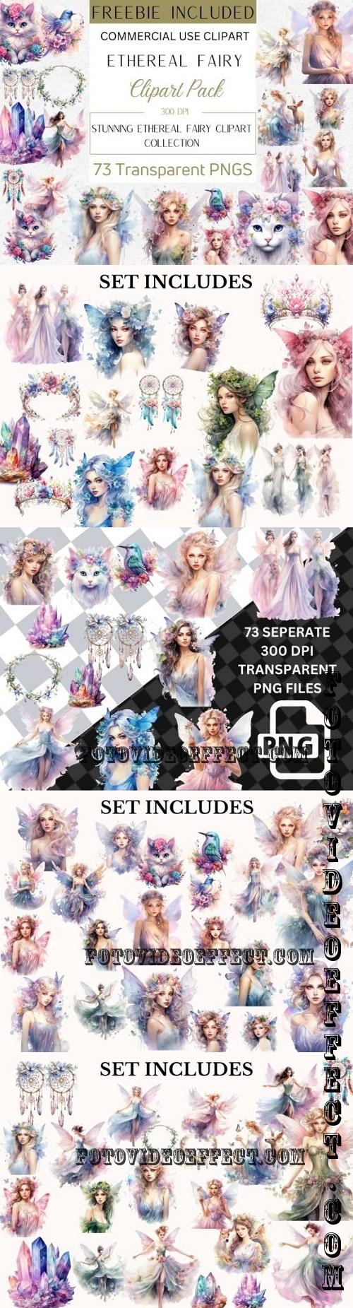 73x Ethereal Fairy Clipart Bundle PNG