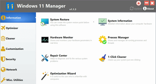 Windows 11 Manager 1.2.8 Portable