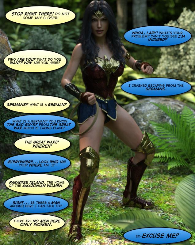 3DK-x - Wonder Woman in London - Parody - (On-going) 3D Porn Comic