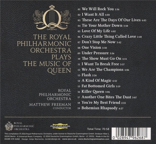 The Royal Philharmonic Orchestra - Symphonic Queen - The Greatest Hits (2016) (Lossless + mp3)