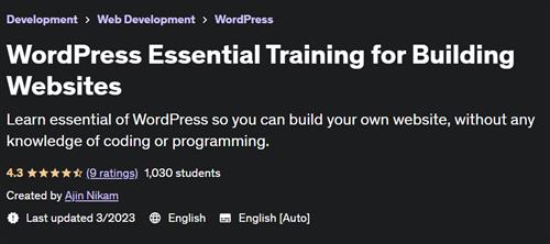 WordPress Essential Training for Building Websites