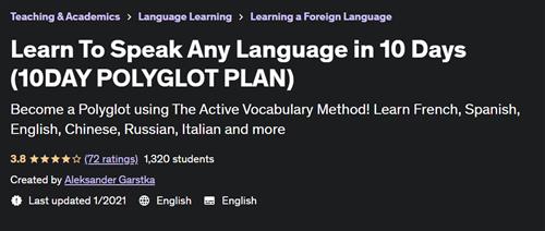 Learn To Speak Any Language in 10 Days (10DAY POLYGLOT PLAN) |  Download Free