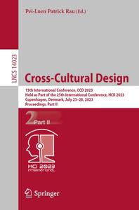 Cross–Cultural Design 15th International Conference, CCD 2023, Held as Part of the 25th International Conference