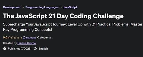 The JavaScript 21 Day Coding Challenge