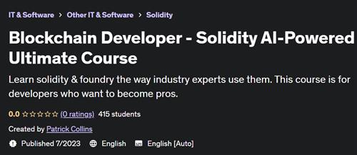 Blockchain Developer – Solidity AI–Powered Ultimate Course |  Download Free
