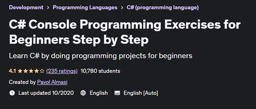 C# Console Programming Exercises for Beginners Step by Step |  Download Free