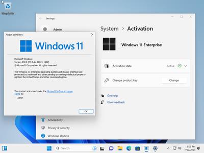Windows 11 Enterprise 22H2 Build 22621.1992 (No TPM Required) Preactivated Multilingual July 2023 (x64)