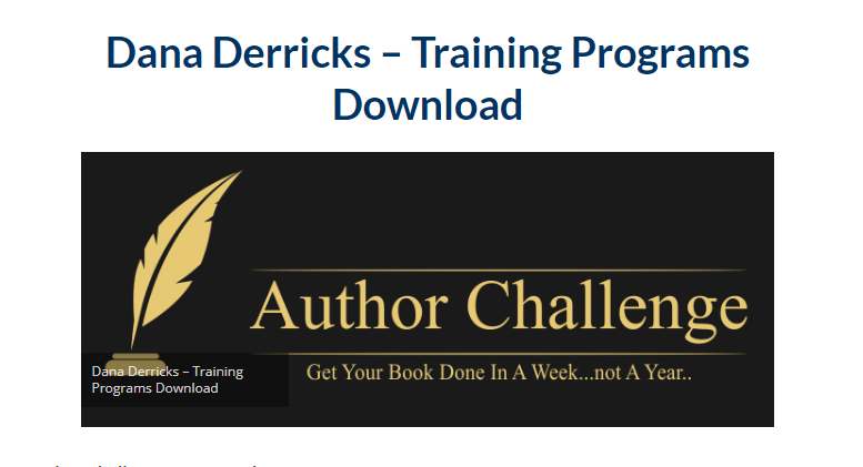 Dana Derricks – Training Programs 2023