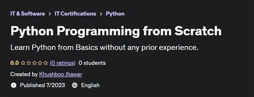 Python Programming from Scratch (2023) |  Download Free