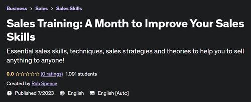 Sales Training – A Month to Improve Your Sales Skills |  Download Free