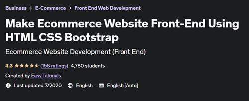 Make Ecommerce Website Front–End Using HTML CSS Bootstrap |  Download Free