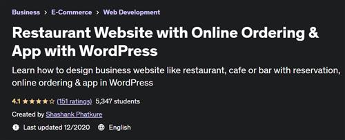 Restaurant Website with Online Ordering & App with WordPress