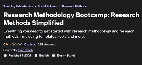 Research Methodology Bootcamp Research Methods Simplified