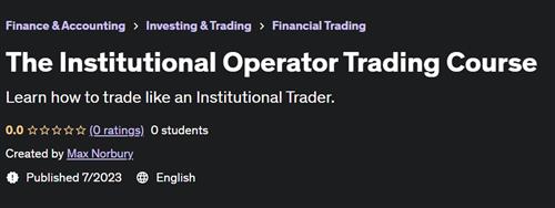 The Institutional Operator Trading Course