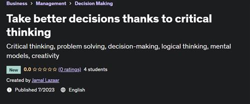 Take better decisions thanks to critical thinking