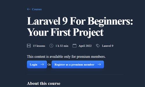 Laravel 9 For Beginners – Your First Project
