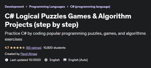 C# Logical Puzzles Games & Algorithm Projects (step by step)