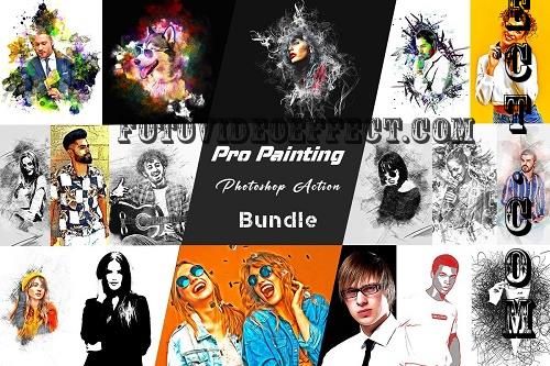 Pro Painting Photoshop Action Bundle - 21 Premium Graphics