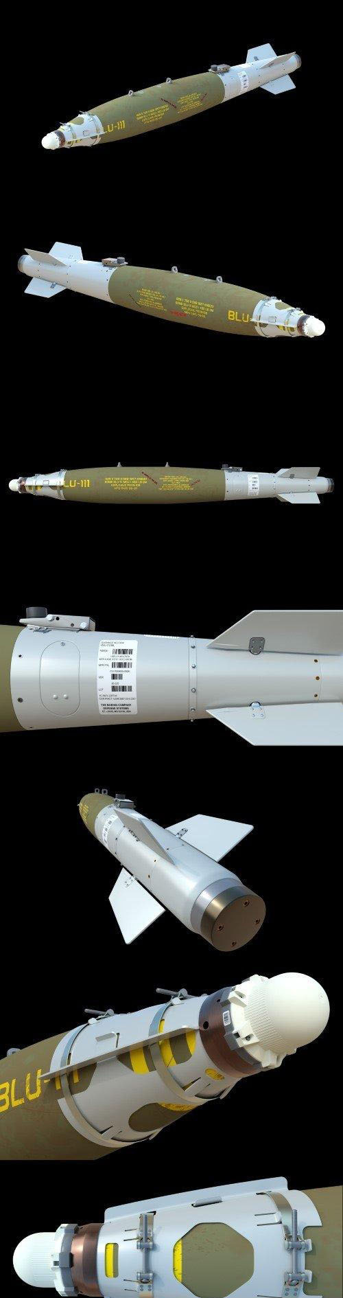 GBU 38 JDAM Bomb - 3d model