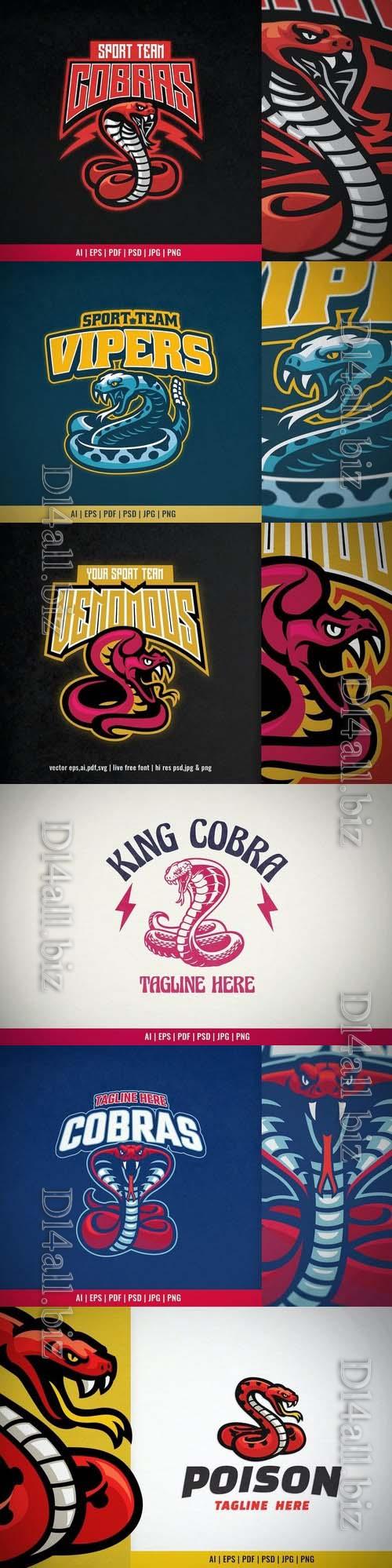 Cobra Snake Mascot Logo Sport and Esport