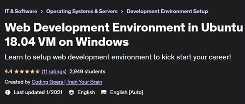 Udemy – Web Development Environment in Ubuntu 18.04 VM on Windows