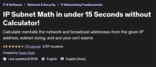 Udemy – IP Subnet Math in under 15 Seconds without Calculator!