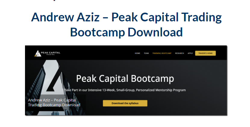 Andrew Aziz – Peak Capital Trading Bootcamp 2023