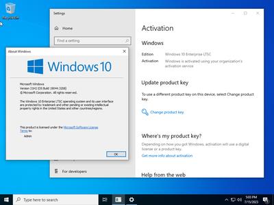 Windows 10 Enterprise LTSC 2021 21H2 Build 19044.3208 Preactivated Multilingual July 2023 (x64)