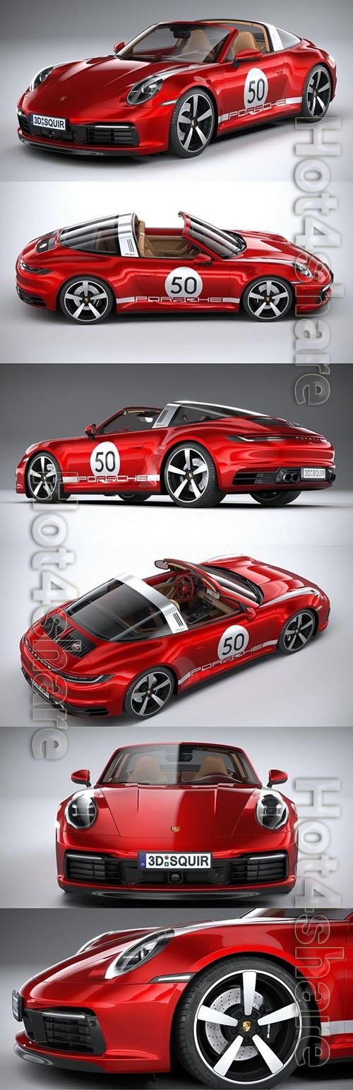 Porsche 911 Targa 4S heritage 2021 - 3d model