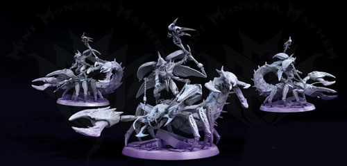 Mini Monster Mayhem  Hybrid Scorpion with Rider - 3D Print Model STL