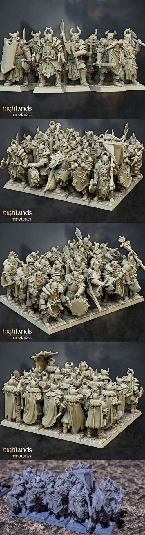 Highlands Miniatures  Varyag Warriors - 3D Print Model STL