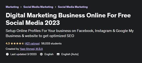 Digital Marketing Business Online For Free Social Media 2023