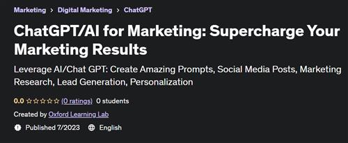ChatGPT/AI for Marketing – Supercharge Your Marketing Results