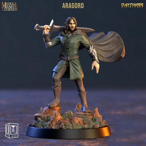 Middle Earth Legends – Aragord - 3D Print Model STL
