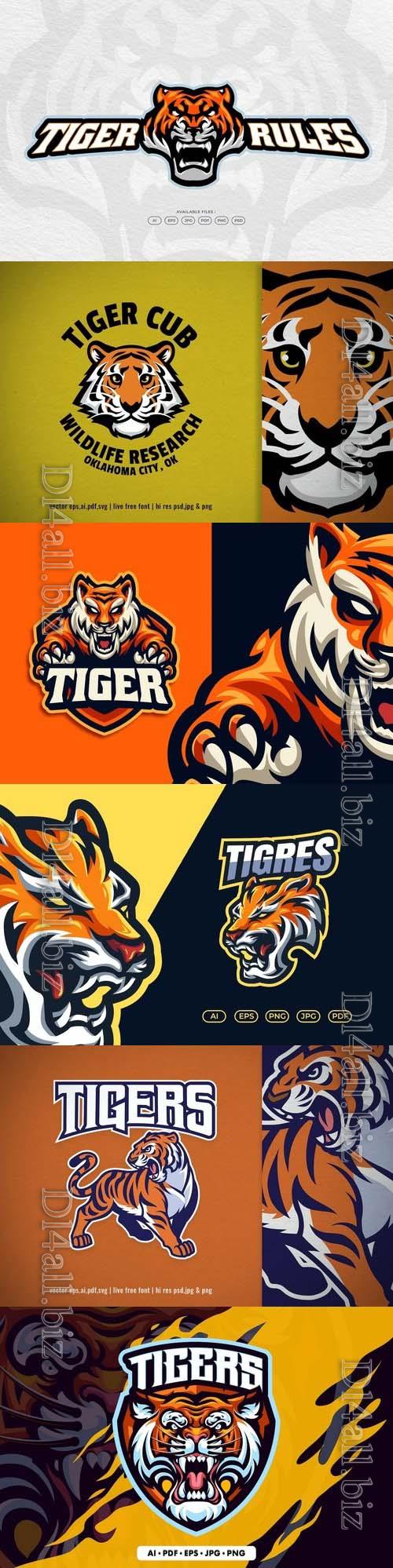 Tiger Mascot Esport Logo