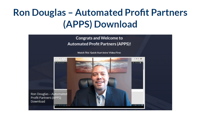 Ron Douglas – Automated Profit Partners (APPS) Download 2023