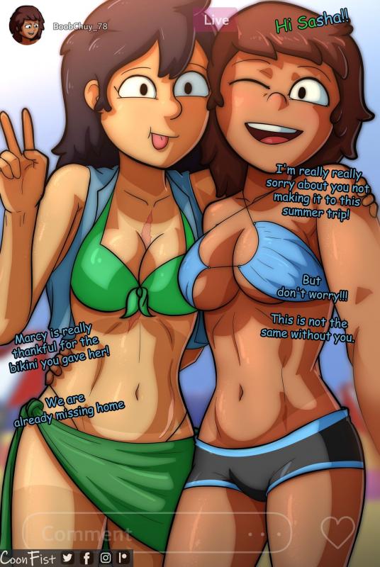 CoonFist - Anne and Marcy on vacations (Amphibia) Porn Comics