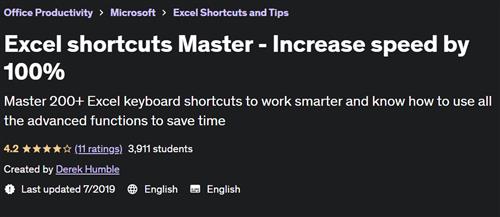 Excel shortcuts Master – Increase speed by 100%